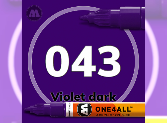 Маркер MOLOTOW ONE4ALL 127HS-CO 043 Темно-Фиолетовый 1,5 мм