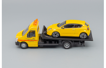 MERCEDES-BENZ Sprinter Soccorso Stradale With Alfa Romeo Mito (2010) - Carro Attrezzi - Wrecker Road Service, Yellow