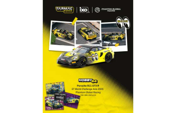 PORSCHE 911 GT3 R Sun Jingzu/Adderly Fong GT World Challenge Asia (2025) Phantom Global Racing, black/yellow