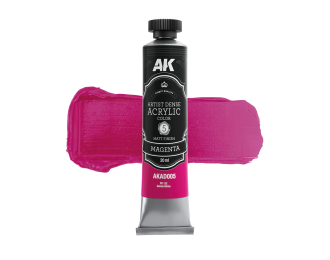 Краска акриловая ARTISTIC DENSE в тюбике - Пурпурный / MAGENTA – ARTISTIC DENSE ACRYLIC COLOR, 20 мл