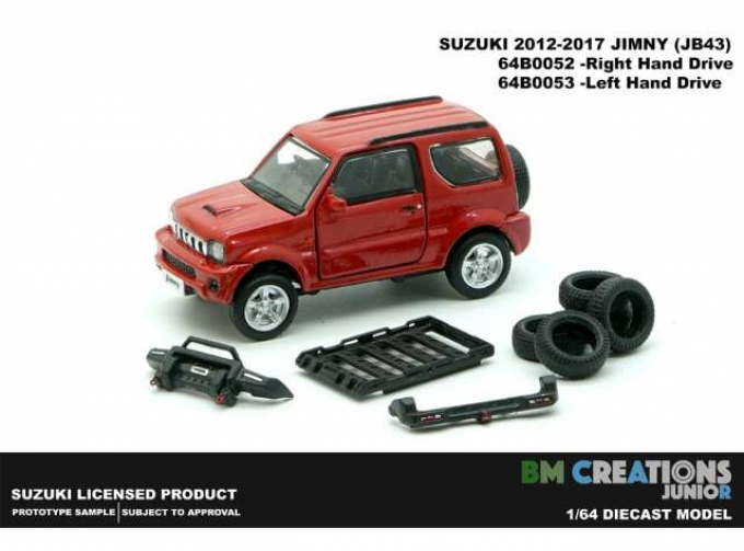 SUZUKI Jimny JB43 LHD (1998), red