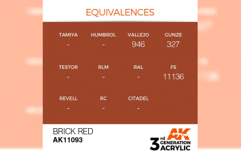 Краска акриловая 3rd Generation Brick Red 17ml