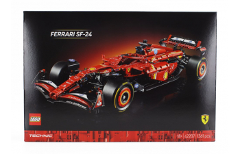 Сборная модель FERRARI Lego Technic - F1 Sf-24 Team Scuderia Ferrari Season 2024 - 1361 Pezzi - 1361 Pcs, Red Black