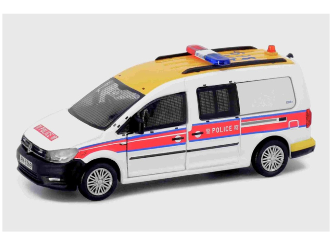 VOLKSWAGEN Caddy Hong Kong Police Airport District (AM8369), white / red / yellow