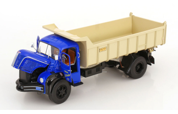 BERLIET GLR 8 R tipper truck (1957), blue creme