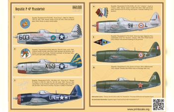 Декаль Republic P-47 Thunderbolt Part 2