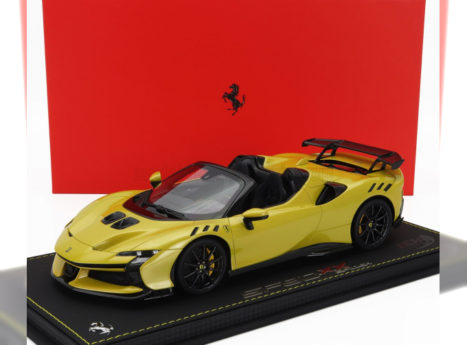 FERRARI Sf90 Xx Stradale Spider (2024) - Con Vetrina - With Showcase, Giallo Montecarlo - Yellow Met Black