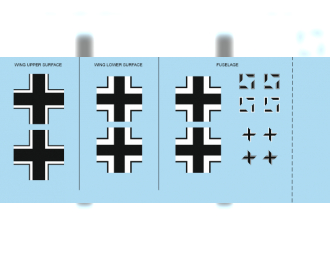 Декаль Bf 109F-2 national insignia (EDUARD)