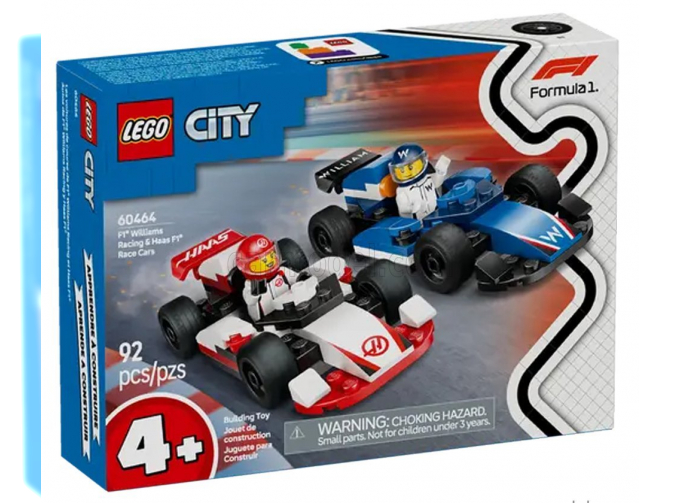 Сборная модель Lego City - F1 Hass + Williams - 92 штук