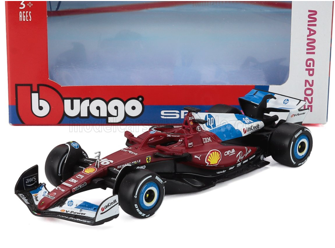 FERRARI F1 Sf-25 Team Scuderia Ferrari Hp №16 Miami Gp (2025) Charles Leclerc, Red White Blue