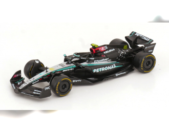 MERCEDES GP F1 W15 Eq Performance Team Amg Petronas Motorsport №44 Season (2024) Lewis Hamilton, Black Silver Green