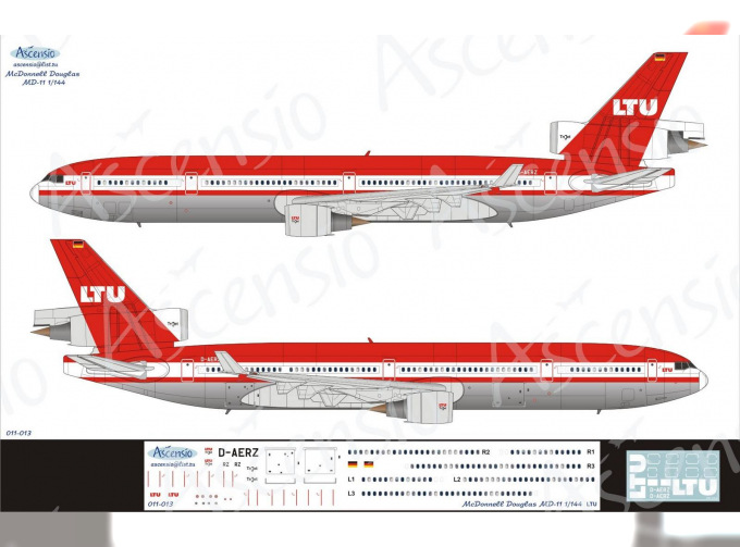 Декаль на самолёт MD-11 (LTU)