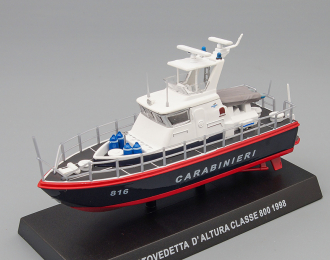 MOTOVEDETTA D'altura Classe 800 Boat Carabinieri 1998, White Blue Red