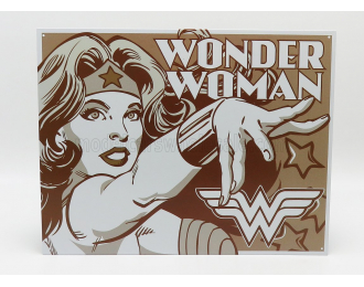 ACCESSORIES Metal Plate - Wonder Woman, Brown White