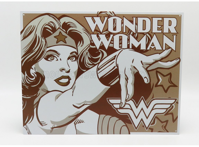 ACCESSORIES Metal Plate - Wonder Woman, Brown White