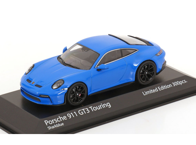 PORSCHE 911 (992) GT3 mit Touring-Paket (2021), sharkblue / black rims