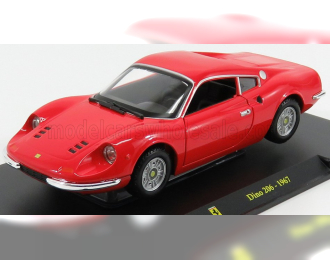 FERRARI Dino 206 (1967) - Con Vetrina - With Showcase, Red