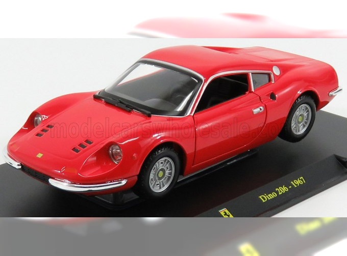 FERRARI Dino 206 (1967) - Con Vetrina - With Showcase, Red