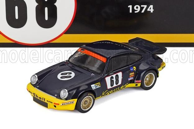 PORSCHE 911 Carrera Rsr 3.0l Coupe Team Samson Kremer Racing №68 24h Le Mans (1974) Hans Heyer - Erwin Kremer - Paul Keller, Blue Yellow