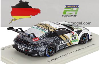 PORSCHE 911 992 Gt3 Cup Team Max Kruse Racing №644 24h Nurburgring (2025) Tom Coronel - Dominik Fugel - Marcel Fugel - Moritz Ostreich, White Black