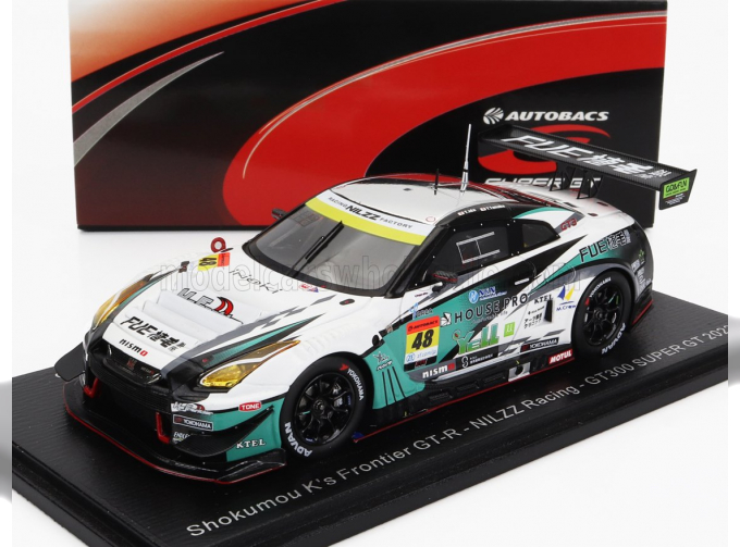 NISSAN Gt-r Team Nilzz Racing №48 Gt300 Class Super Gt (2023) T.ida - Y.Tanaka - T.Sanada, White Green