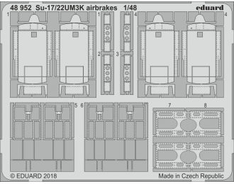 Фототравление для модели Su-17/22UM3K airbrakes