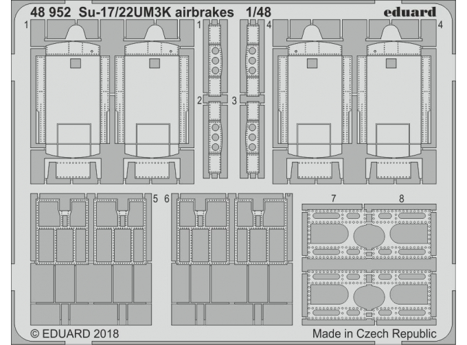 Фототравление для модели Su-17/22UM3K airbrakes
