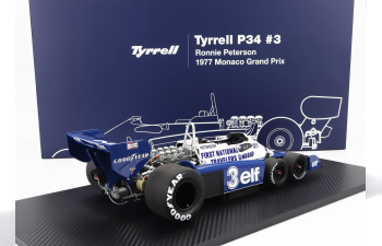 TYRRELL F1 P34 Elf 6 Wheeler №3 Monaco Gp (1977) R.Peterson, Blue Yellow