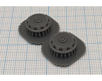 Колпак передний 22,5 с трехлучевой звездой неокрашенный, комплект 2 шт.