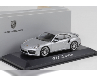 PORSCHE 911 turbo (991II), rhodium silver metallic / saddle brown