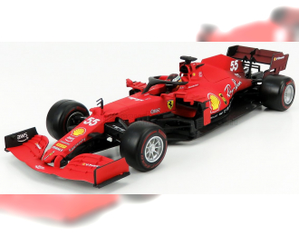FERRARI F1 Sf21 Team Scuderia Ferrari Mission Winnow №55 Season (2021) Carlos Sainz Jr., Matt Red