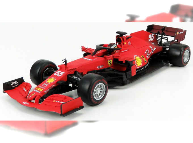 FERRARI F1 Sf21 Team Scuderia Ferrari Mission Winnow №55 Season (2021) Carlos Sainz Jr., Matt Red