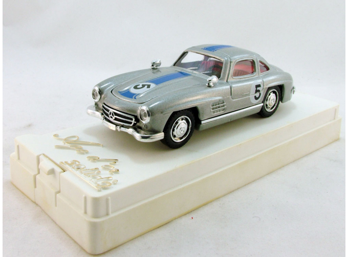 MERCEDES-BENZ 300SL "5", серия Age d`or solido, серебристый с синей полосой