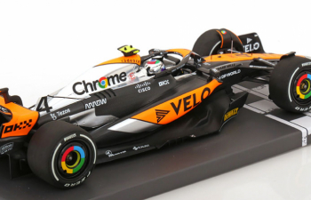 McLAREN F1 Mcl60 Team Mclaren №4 2nd British Gp (2023) Lando Norris, Orange Black Blue