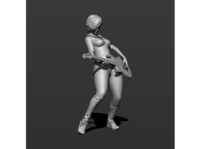 Фигура Девушка с гитарой, окрашенная