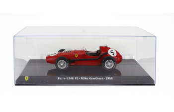 FERRARI F1 Dino 246 №5 World Champion (1958) Mike Hawthorn - Con Vetrina - With Showcase, Red