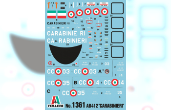 Сборная модель Вертолет AB 412 ARMA DEI CARABINIERI