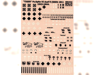 Декаль сухая TIGER Pz.Kpfw VI Ausf E