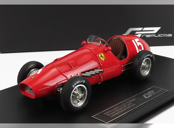 FERRARI F1 500 F2 Scuderia Ferrari N 15 Winner British Gp Alberto Ascari 1952 World Champion, Red