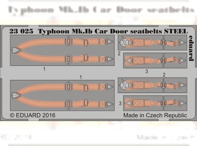 Фототравление для Typhoon Mk. Ib Car Door ремни СТАЛЬ