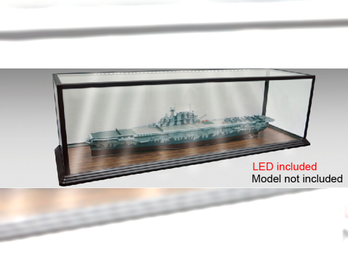 Бокс для моделей с LED подсветкой (Корабли 1/200) размер 1500х440х440 мм