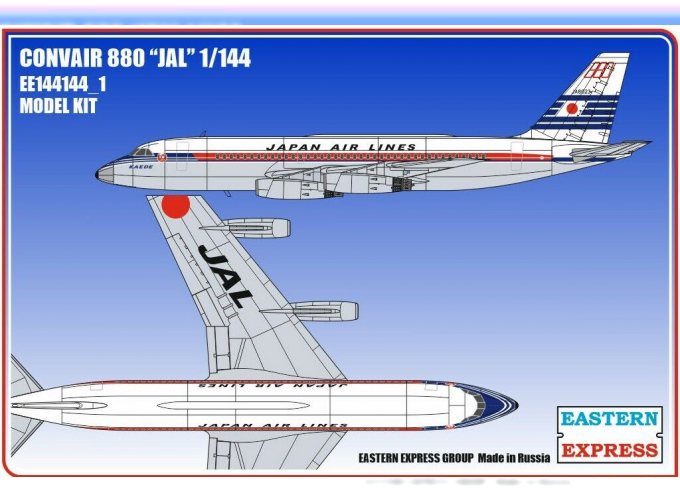 Сборная модель Авиалайнер CV880 JAL