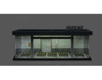 Diorama *Parking lot with light*, grey