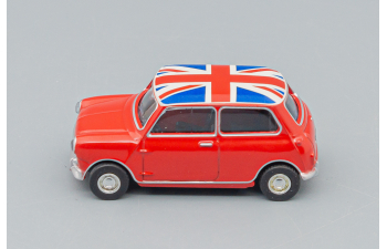 MINI Cooper S With Uk English Flag (1964), Red White Blue