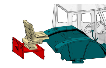Сборная модель Трактор ЮМЗ-6Л фото версия с задней стенкой для экскаватора