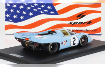 PORSCHE 917k №2 4th 12h Sebring (1971) Pedro Rodriguez - Jackie Oliver, Light Blue Orange