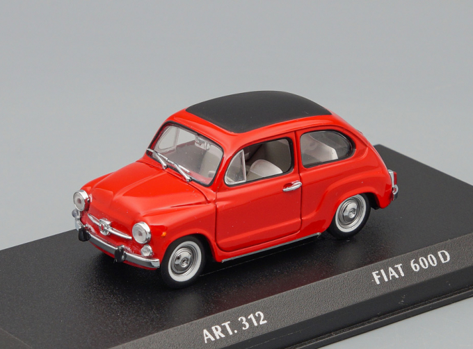 FIAT 600D, red / black