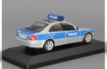 MERCEDES-BENZ E-Class Hamburg Police W211 (2002), silver / blue