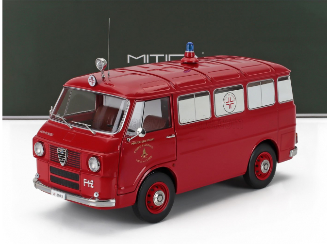 ALFA ROMEO F-12 Vigili Del Fuoco Ambulanza - Fire Engine Ambulance - (1968), red