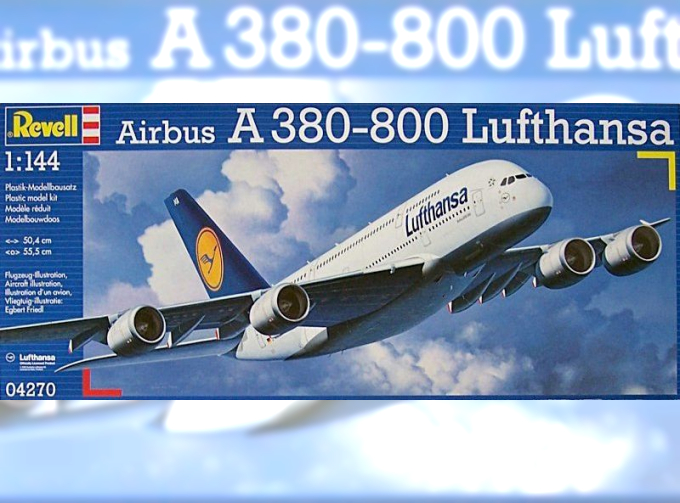 Сборная модель Пассажирский самолет Aerobus A-380 Lufthansa